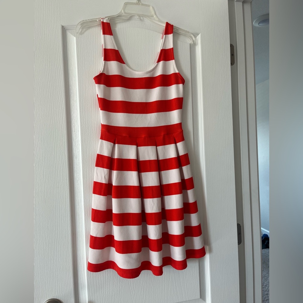 • SOPRANO • red & white striped nautical dress XS